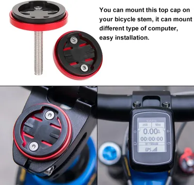 Zdjęcie produktu dla pokrowiec na czapkę rowerową, uchwyt na stoper komputerowy do prędkościomierza/GPS/Bryton/Cateye (czerwony)