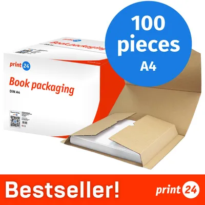 Immagine prodotto di NUOVO: print24 Imballaggio per libri, DIN A4, imballaggio di spedizione, non stampato, 100 pezzi