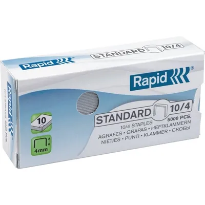Produktbild von Rapid Heftklammern Standard 10/4 galvanisiert 5.000 Stück