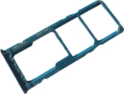 Produktbild von Dual Simkartenhalter und micro-SD Card Fach für Samsung Galaxy A50, Original Ersatzteil, Blau