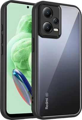 Produktbild von Hülle für Xiaomi Redmi Note 12 5G/Poco X5 Transparente Rückseite TPU Bumper Stoßfest Handyhülle Schwarz