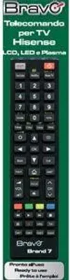 Image de Télécommande Bravo BRAND7 pour HISENSE - Sans programmation, infrarouge, 10 m
