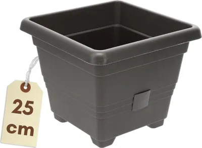 Produktbild von Pflanzkübel Groß Außen Pflanzkübel Rechteckig Blumenkübel Groß Blumenkübel Outdoor Balkon Kübel Blumentopf mit Bewässerungssystem Blumenkasten 25 Anthrazit