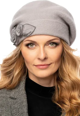 Produktbild von Vivisence damen beanie wintermütze warm und gemütlich kopfbedeckung an winter und herbst warm dick, 100% wolle, klassisch mütze für frauen, hergestellt in eu, grau, einheitsgröße
