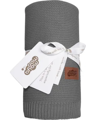 Immagine prodotto di DETEXPOL Coperta per passeggino in cotone e bambù grigio scuro Cotone, bambù, 80/100 cm