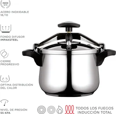 Image de Autocuiseur Fagor Inox 8l Cuisson Rapide Et Saine En Inox 18/10 - Fagor