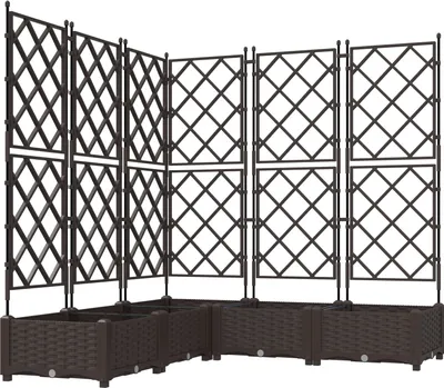 Produktbild von Möbel Gartenpflanzer mit Spalier 5 Stück Braun 120x120x125,5 cm - Beete 42002819