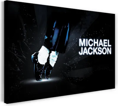 Produktbild von Leinwandbild (100x70cm): Michael Jackson Kult-Tanz dancing King of Pop Legende, echter Holz-Keilrahmen inkl. Aufhänger, handgefertigt in Deutschland