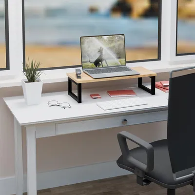 Zdjęcie produktu dla Stojak na monitor z miejscem do przechowywania - wzornictwo przemysłowe