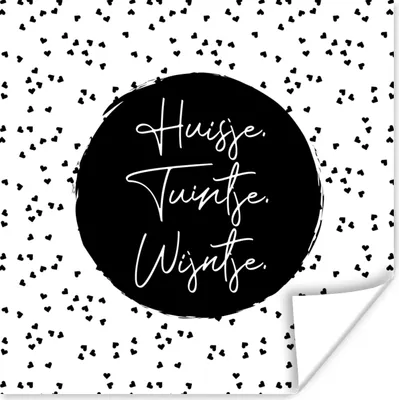 Produktbild von MuchoWow® Poster Zitate - Cottage. Garten. Wein. - Wein - Text 50x50 cm - Wohnzimmerdekoration