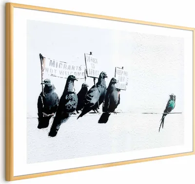 Produktbild von Posterpapier Poster - Xenophobic Pigeons 60x40 cm Streetart g-C-0145-ao-a