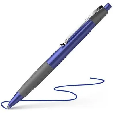 Guľôčkové pero, 0,5 mm, stláčací mechanizmus, SCHNEIDER "LOOX", modré