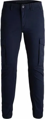 Produktbild von Jack & Jones 12177424, Männlich, Erwachsener, Blau, 140 cm, Baumwolle, Elasthan, Nicht bleichen
