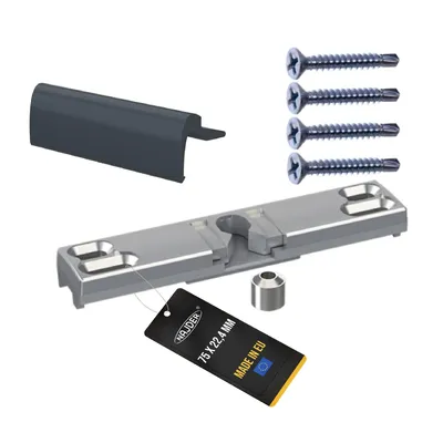 Produktbild von NAJDER Balkongriff mit fester Verriegelung, Korrosionsbeständig, Eloxiert, mit Aluminium, mit Befestigungsschrauben, Set,  (Farbe: Ral.7016)