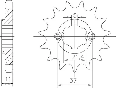 Immagine prodotto di Pignone Passo 520 - Z 17 Denti (Dis.00507)