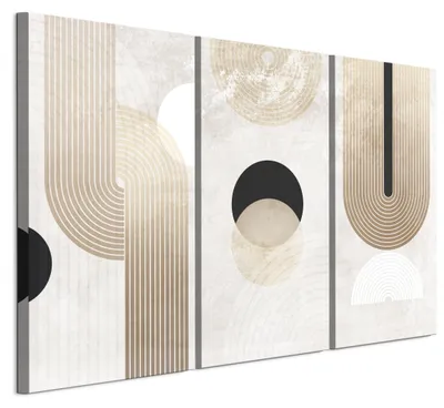 Produktbild von LUMASOUL Wandbilder 3er Set für Wohnzimmer Abstrakt 15 90x60 cm3-teiliges Leinwandbild für Schlafzimmer Flur Büro und Küche