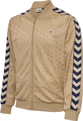Produktbild von Hummel Archive Regular Poly Jacket AOP Jacke Trainingsjacke Sportjacke beige/gold/blau 227580-8173, Größe:L