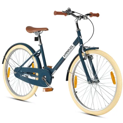 Produktbild von Kinderfahrrad 24 Zoll, Rücktrittbremse, tiefer Einstieg, Blau 1 Gang, Ab 8 Jahren, 130-155 cm, Schutzbleche, Reflektoren