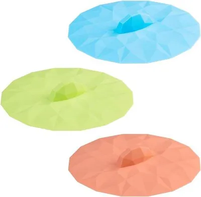 Produktbild von Famanu Silikondeckel Set 3-teilig - BPA-frei, spülmaschinenfest