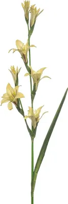 Produktbild von artplants.de Künstliche Gladiole GROWEL, gelb, 105cm - Kunstblume