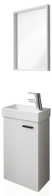 Produktbild von Gäste WC Badmöbel Set Waschbecken mit Unterschrank klein Weiß