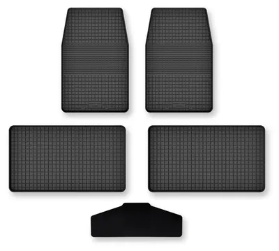 Zdjęcie produktu dla Dywaniki gumowe z tunelem do Land Rover Discovery II 1998-2004 – 5 szt., czarne, dobierane – Wielganizator Semi-Universal