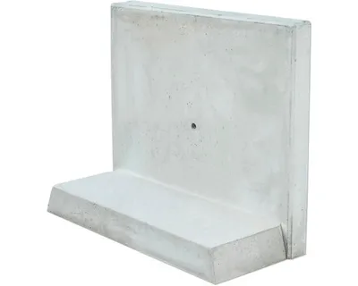 Produktbild von Winkelstütze Sichtbeton grau 100 cm x 8 cm x 55 cm Fußtiefe = 30 cm