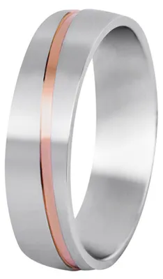 Obrázok produktu pre Pánsky dvojfarebný oceľový snubný prsteň SPP07, 69 mm