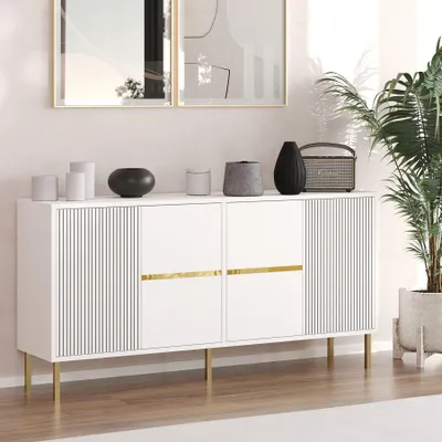 Produktbild von Skye Decor, Nedara - White, Konsole, Weiß, 100% MELAMINBESCHICHTETE SPANNPLATTE, 150 x 36 x 75 cm
