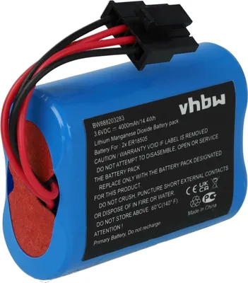 Produktbild von vhbw Batterie Ersatz für Visonic 103-304742-2, 2XER18505M für Alarmanlage, Alarmsystem (4000 mAh, 3,6 V, Li-SOCl2)