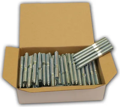 Produktbild von 100x Stockschrauben M10 x 160 mm Gewinde Holzschrauben verzinkt