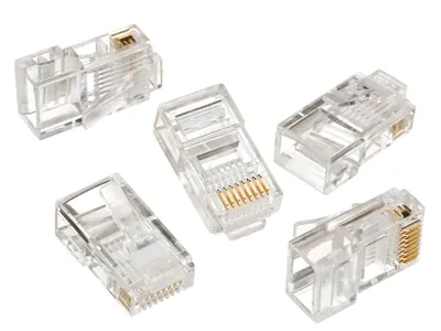 Produktbild von 100 Netzwerkstecker Anschluss Stecker Modular Crimp RJ45 8P8C CAT5 Geschirmt