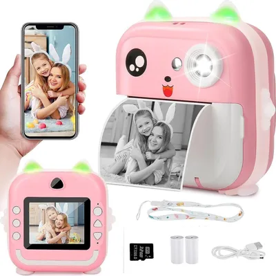 Produktbild von Welikera 1080P HD DigitalKamera Print Sofortbildkamera mit 32GB Speicherkarte Kinderkamera