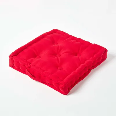 Obrázek produktu pro HOMESCAPES Polštář na sezení obyčejný červený 50 x 50 cm