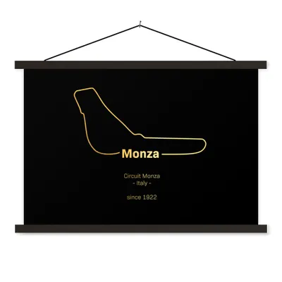 Produktbild von MuchoWow® Textilposter Monza - Formel 1 - Rennstrecke 120x80 cm mit schwarzem Rahmen - Wanddeko