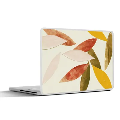 Produktbild von MuchoWow® Laptop Aufkleber Sticker Cover Blätter - Pflanzen - Farben - Pastell 36.5x27.5 cm - Laptop-Sticker