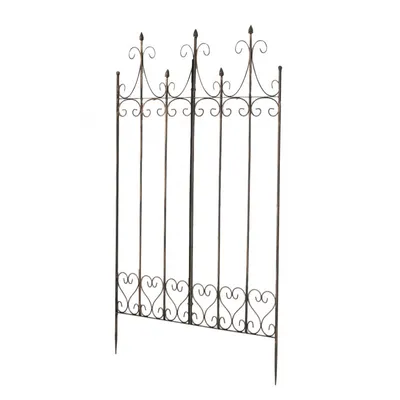 Produktbild von CLP Rankgitter Metall 130 cm hoch Flieder, stabile Rankhilfe für Kletterpflanzen bronze
