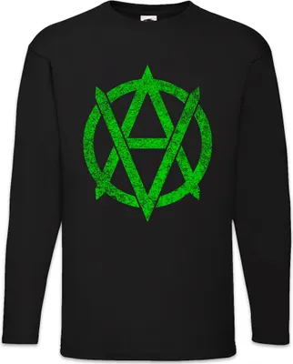 Produktbild von Urban Backwoods Vegananarchism Symbol, Langarm T-Shirt, Farbe: Schwarz, Größe: M