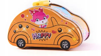 Produktbild von Spardose Auto mit Vorhängeschloss - Metall Sparbüchse Fahrzeug Design Geschenk 10cm