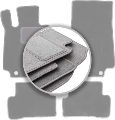 Image de Tapis de sol gris pour : Mercedes C W205 avec repose-pieds, break, berline (2015-)