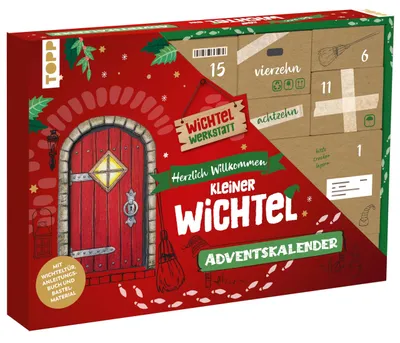 Zdjęcie produktu dla Kalendarz adwentowy zawierający 24 małe pudełka i materiały do rękodzieła