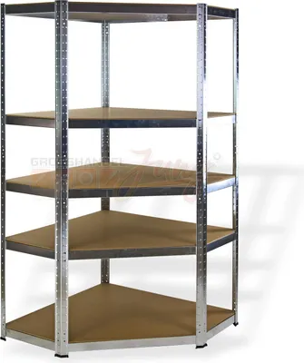 Produktbild von Schraubenloses Eckregal 5P 175 kg 180x90x90 cm