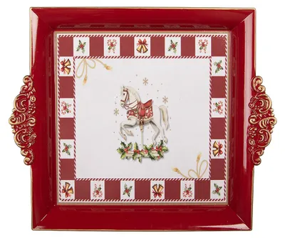 Immagine prodotto di Vassoio Clayre & Eef 30x26x3 cm, rosso, plastica