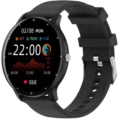 Produktbild von Smart Uhr ZL02 - Elegante Fitnessuhr in Schwarz mit Bluetooth-Funktionen KP40467