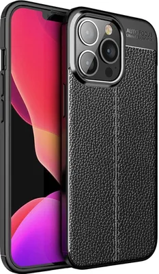 Produktbild von Mobigear Luxury iPhone 14 Pro Max Hülle Flexibles TPU Backcover - Schwarz
