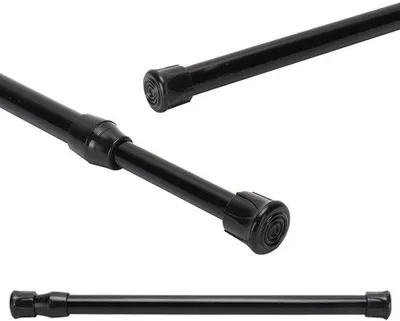 Obrázok produktu pre Nastaviteľná záclonová koľajnica z uhlíkovej ocele, 40-70 cm, čierna