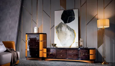 Immagine prodotto di Mobile contenitore, credenza, TV, design, finitura opaca, mobile basso, scaffale, mobile a parete, lusso, legno