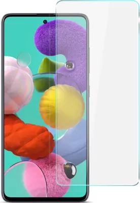 A screen protector is shown placed over a smartphone screen.