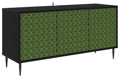 Obrázek produktu pro vidaXL TV stolek GELEEN, 102 x 33 x 51 cm, černá barva, vzhled dubového dřeva