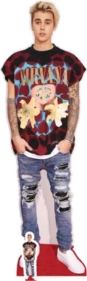 Image de Justin Bieber - Ripped Je - Celebrity Star VIP - Cardboard Standy Standy - 176 cm